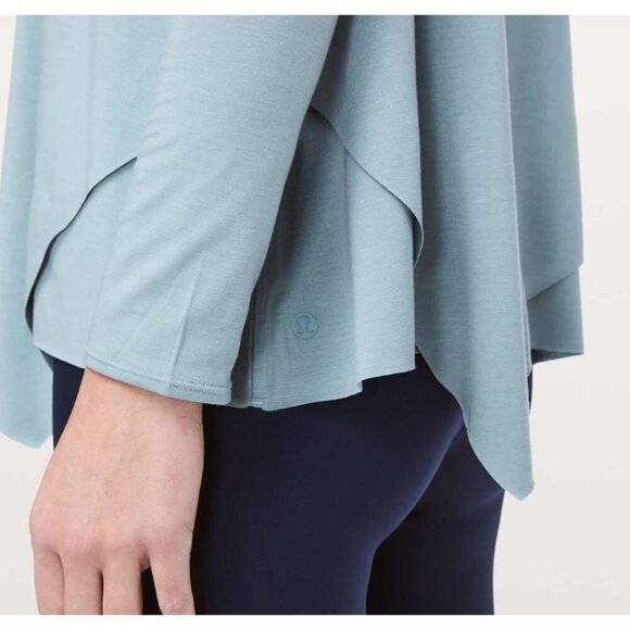 Lululemon Sweetest Day Long Sleeve *Tencel Blue Cast Size 12 - Picture 3 of 7